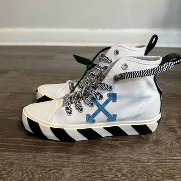OFF-WHITE***White High Top Sneakers***EU 39 US 9 $560 - Picture 5 of 8